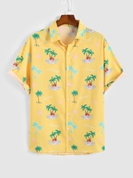 Chemise Hawa Motif de Palmier et de Cocotier M Verge d