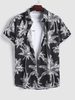 Chemise Hawa enne à Imprimé Cocotier à Manches Courtes S Noir