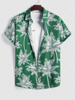 Chemise Hawa enne à Imprimé Cocotier à Manches Courtes Xl Vert profond