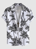 Chemise Hawa enne à Imprimé Cocotier à Manches Courtes Xxl Blanc