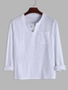 Chemise Henley avec Poche en Avant Xs Blanc