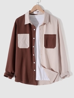 Chemise Homme Boutonnée Bicolore avec Poches L Multi b