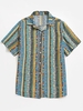 Chemise Imprimée en Jacquard L Bleu