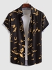 Chemise Irrégulière Imprimée à Manches Courtes L Multi a