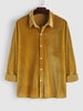 Chemise Lisse à Manches Longues en Velours Xxl Deep yellow