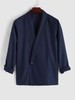 Chemise Manches Longues à Col Revers L Bleu de minuit