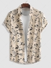 Chemise Motif de Feuille et D