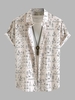Chemise Motif de Figure Géométrique à Manches Courtes L Multi b