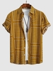 Chemise Motif de Fleur et de Pois à Manches Courtes L Orange d