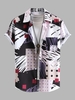 Chemise Motif Géométrique avec Poche en Avant Xxl Multi a