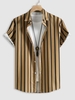 Chemise Rayée à Manches Courtes Boutonnée M Deep yellow