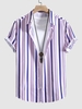 Chemise Rayée à Manches Courtes L Multi a