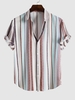 Chemise Rayée Colorée à Manches Courtes 2xl Multi a