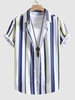 Chemise Rayée Colorée à Manches Courtes Xl Multi a