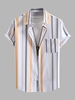 Chemise Rayée Motif de Poche en Avant Xl Blanc