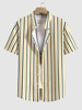 Chemise Rayure Verticale Mixte à Col Debout M Jaune