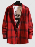 Chemise Vichy Décontracté M Rouge