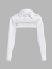 Chemisier Boutonné en Couleur Unie M Blanc