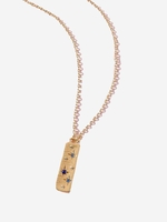 Collier avec Pendentif Etoile Gravée Rectangle