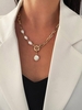Collier Baroque Pendant Rétro Perlé