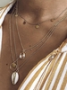 Collier Cercle Coquille Pendant Superposé