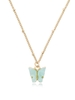 Collier Chaîne Pendant Papillon en Acrylique