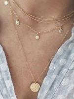 Collier de Chaîne Superposé Disque