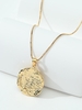 Collier Pendant Chaîne Texturé en Or Plaqué 18K