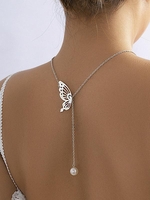 Collier Pendant Convertible en Forme de Papillon