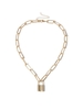 Collier Pendant Serrure Style Punk
