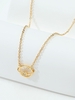 Collier Pince Tressé en Cuivre Doré avec Pendentif en Zircon
