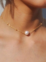 Collier Ras de Cou Orné de Perle Fantaisie