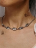 Collier Ras-du-Cou Coquille Cercle en Métal
