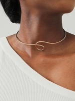 Collier Ras-du-Cou Tordu en Métal
