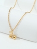 Collier Tressé en Or Plaqué 18k avec Pendentif en Forme de Cerises