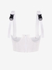 Corset Confort avec Sangle à Boucle en Cuir PU M Blanc