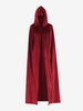 Costume Cape à Capuche Halloween en Velours Taille unique Rouge