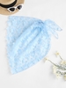 Couverture Papillon Applique en Maille Transparente Taille unique Bleu clair