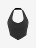 Crop T-shirt à Dos Ouvert à Col Halter S Noir