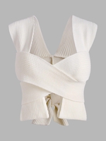 Débardeur à Dos Noué Taille unique Blanc