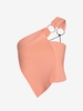 Débardeur Asymétrique Bague en O à Une Epaule L Orange