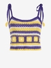 Débardeur Court en Crochet à Epaule Nouée Taille unique Multi a