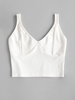 Débardeur Court en Tricot à Câble S Blanc