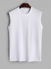 Débardeur de Base Simple Muscle Minimaliste S Blanc