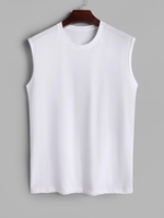 Débardeur de Base Simple Muscle Minimaliste S Blanc