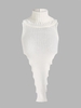Débardeur en Tricot Asymétrique sans Dos à Col Roulé L Blanc