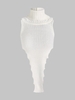 Débardeur en Tricot Asymétrique sans Dos à Col Roulé M Blanc