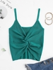 Débardeur en Tricot et Torsadé en Avant L Vert