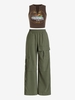 Débardeur et Pantalon Cargo Taille unique Café profond
