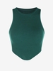 Débardeur Tricoté à Ourlet Courbe Taille unique Vert